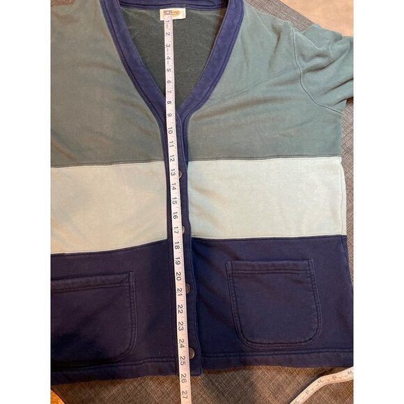 Talbots Vintage V-Neck Cardigan Wide Striped Sweater - Picture 7 of 7